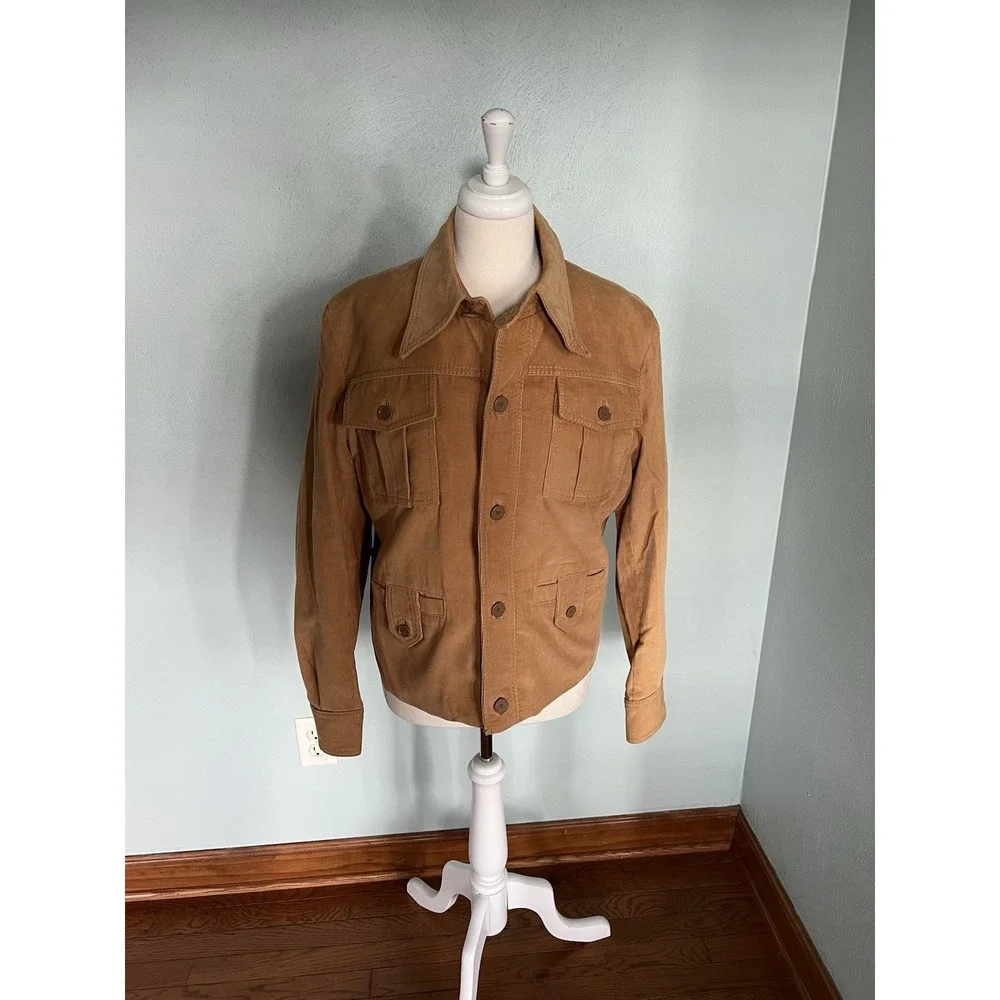 Europe Craft Exclusive Import Vintage Men's Brown Corduroy‎ Jacket Size 40